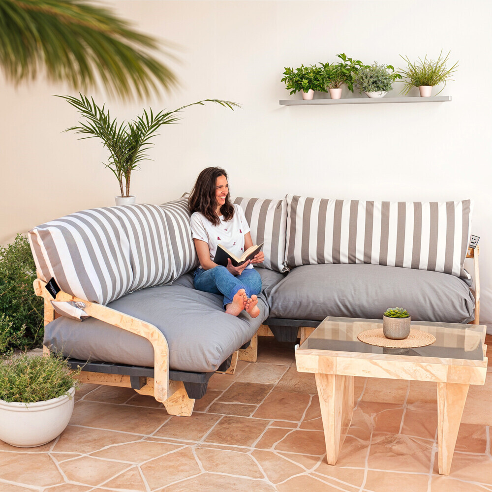 Cuscino per Pallet Toldotex Beige (4)