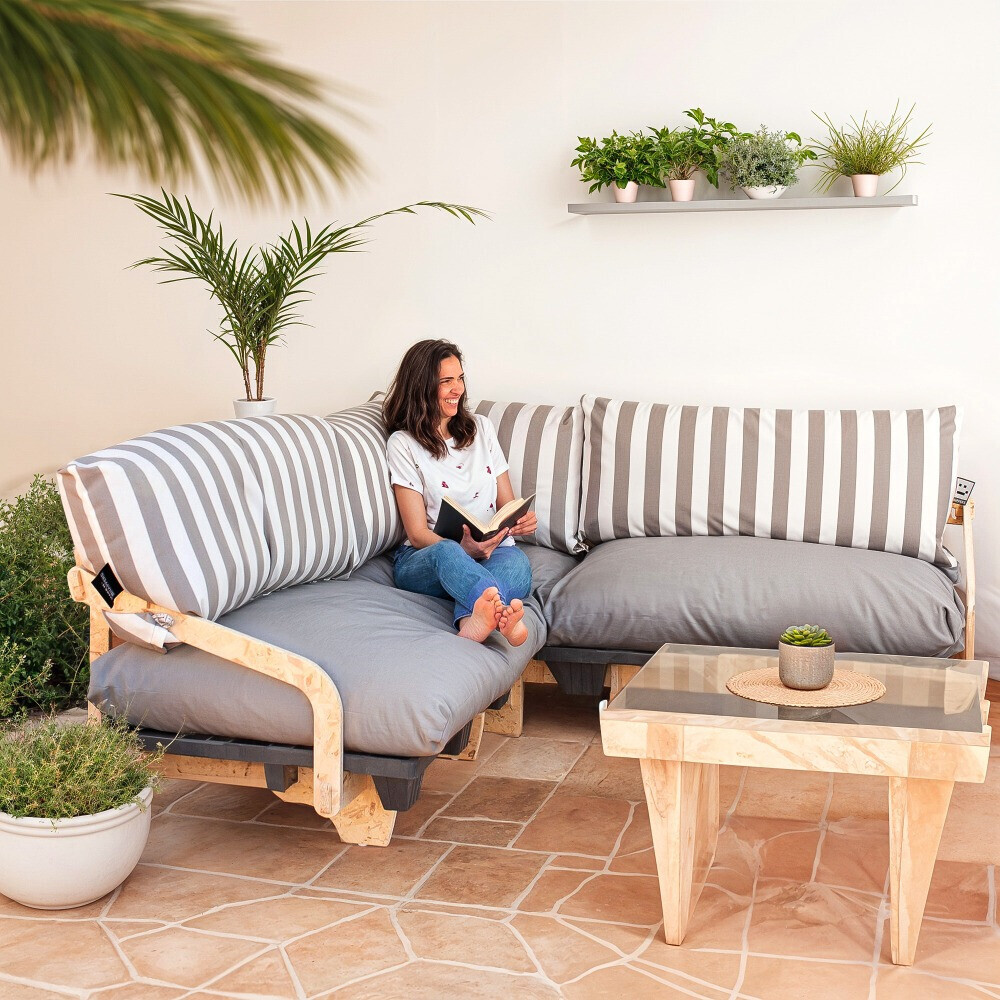 Cuscino per Pallet Toldotex Beige (4)