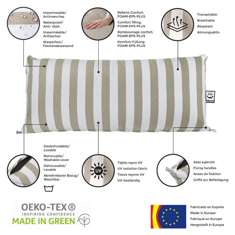 Cuscino per Pallet Toldotex Beige (5)