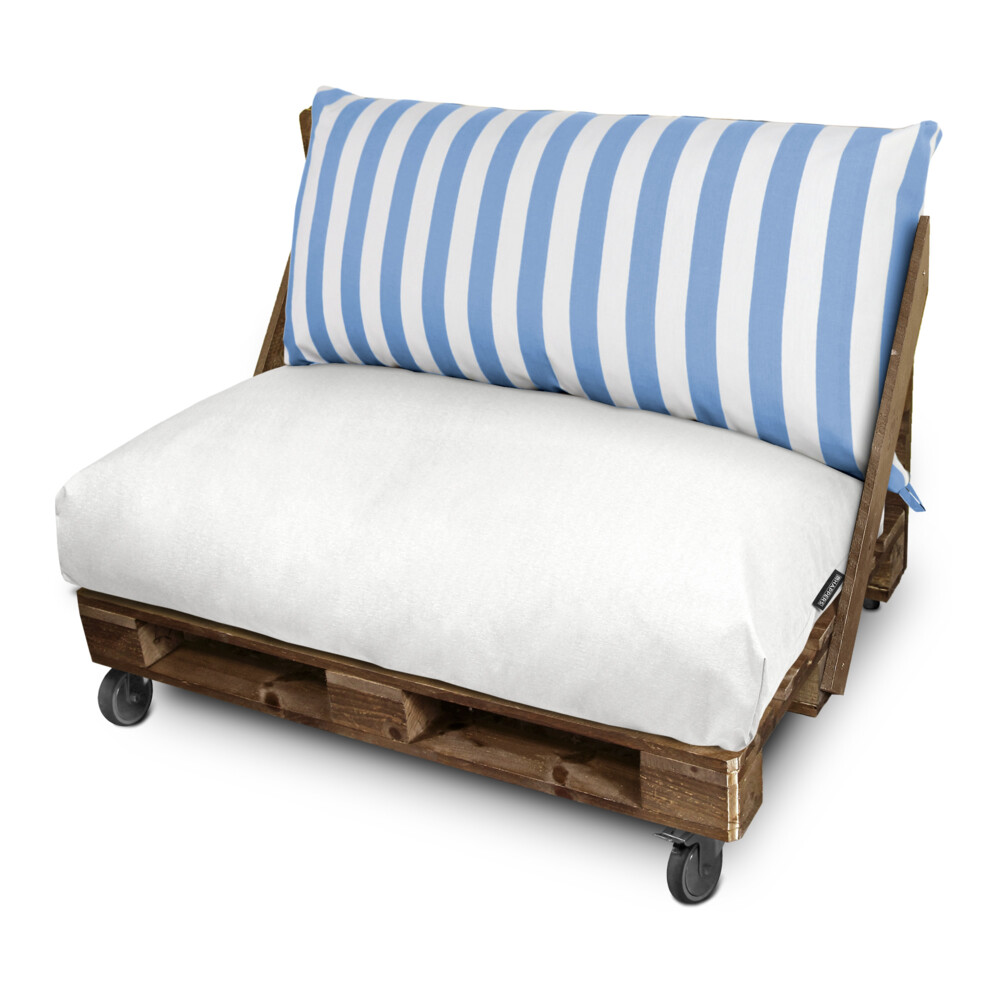 Cuscino per Pallet Toldotex Bianco - Azzurro ()