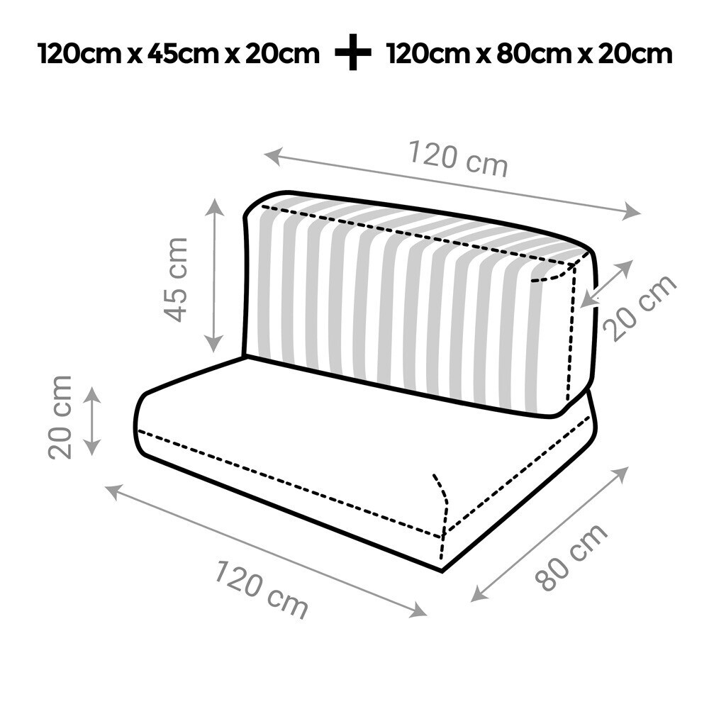 Cuscino per Pallet Toldotex Bianco - Blu (5)
