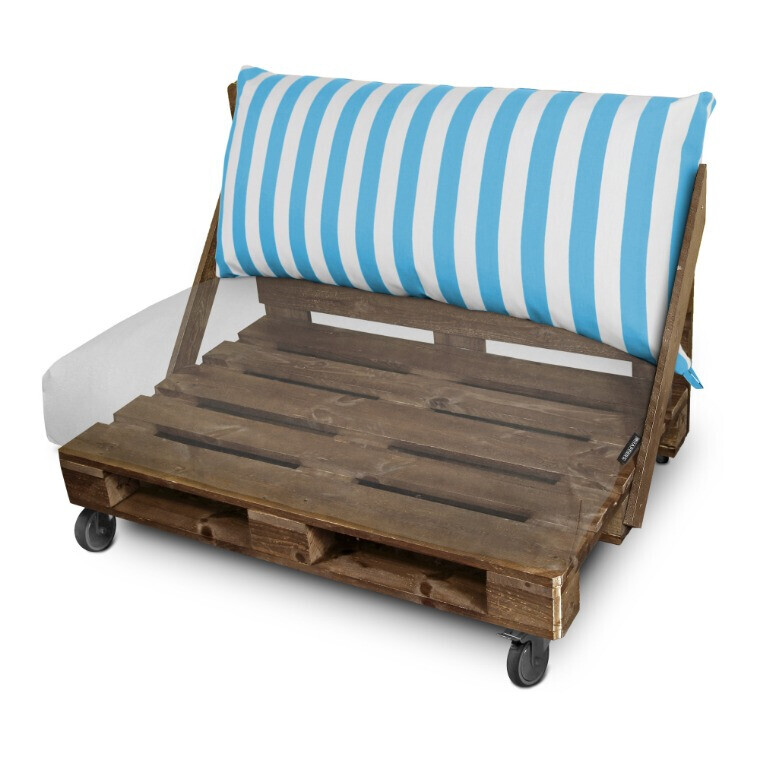 Cuscino per Pallet Toldotex Bianco - Turchese (2)