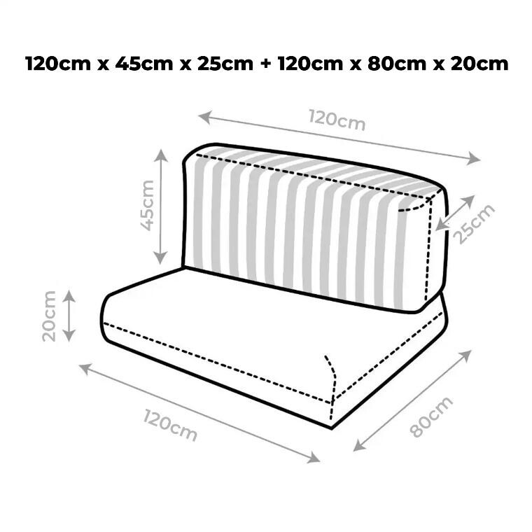 Cuscino per Pallet Toldotex Ecrù (5)