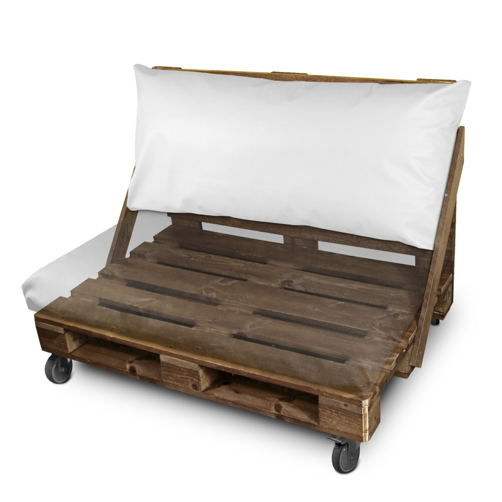 Cuscino per pallet in Similpelle da Esterno Bianco (2)