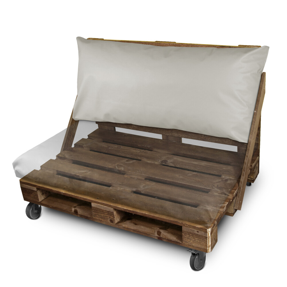 Cuscino per pallet in Similpelle da Esterno Grigio Chiaro (2)