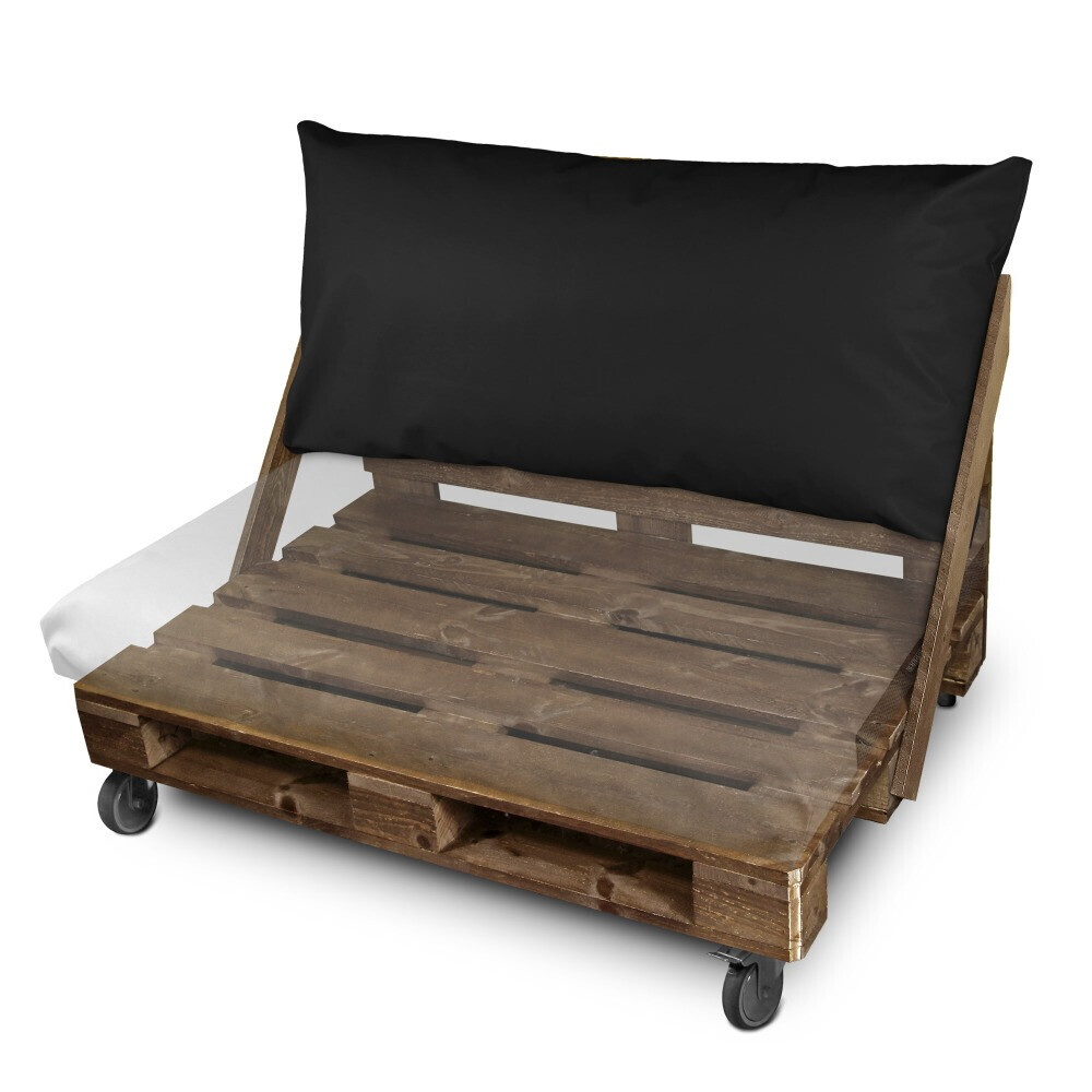 Cuscino per pallet in Similpelle da Esterno Nero (2)