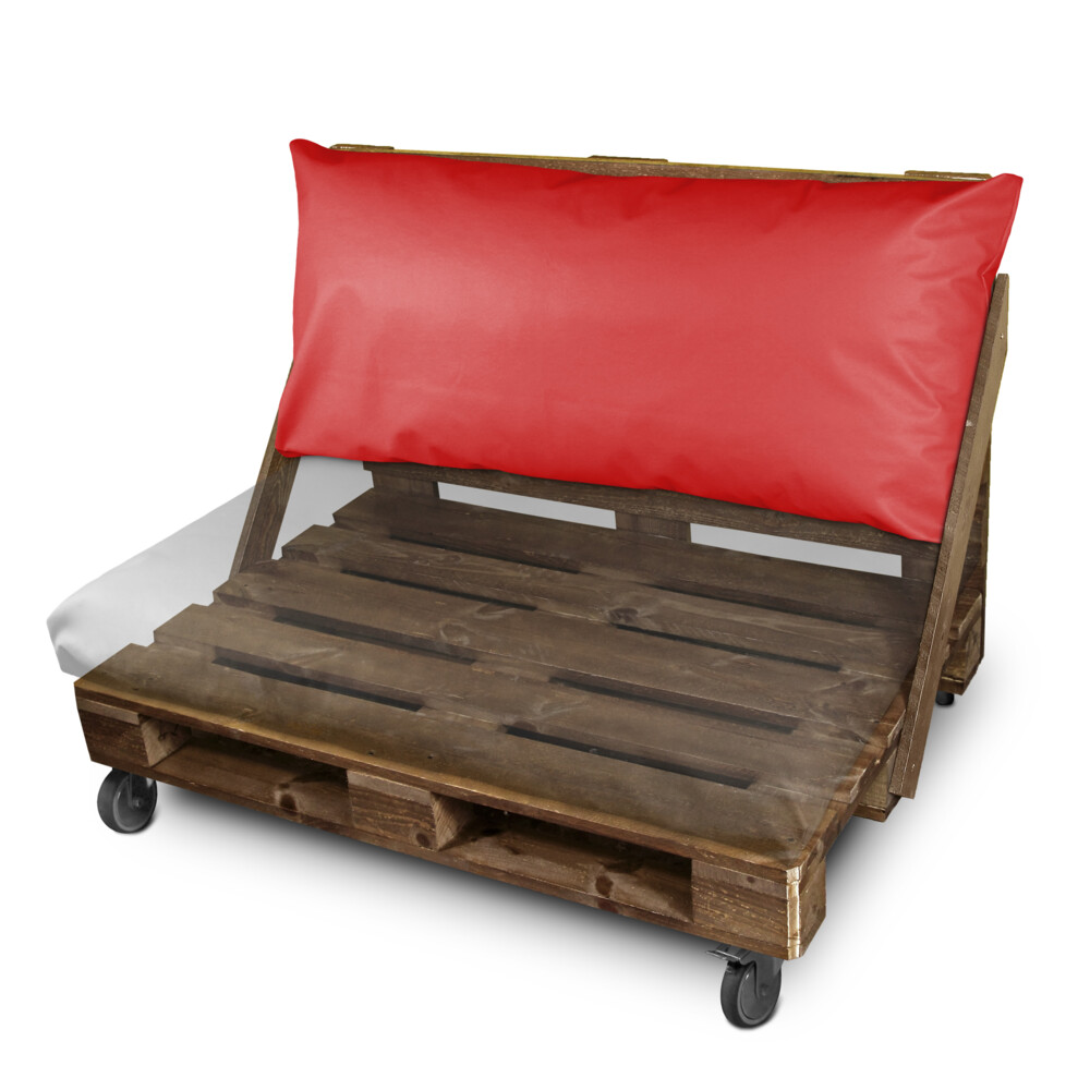 Cuscino per pallet in Similpelle da Esterno Rosso (2)