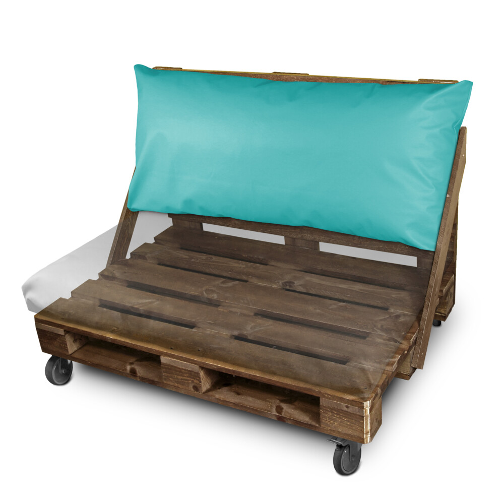 Cuscino per pallet in Similpelle da Esterno Turchese (2)