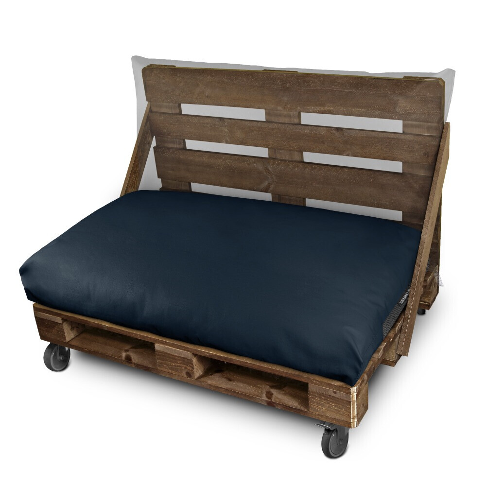 Cuscino per pallet in Similpelle da Esterno Blu scuro (3)
