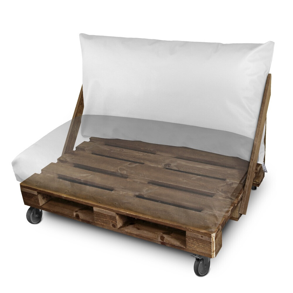 Cuscino per pallet in Similpelle da Esterno Bianco (2)