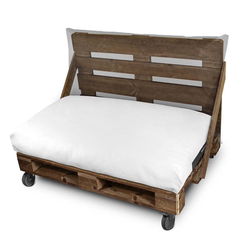 Cuscino per pallet in Similpelle da Esterno Bianco (3)
