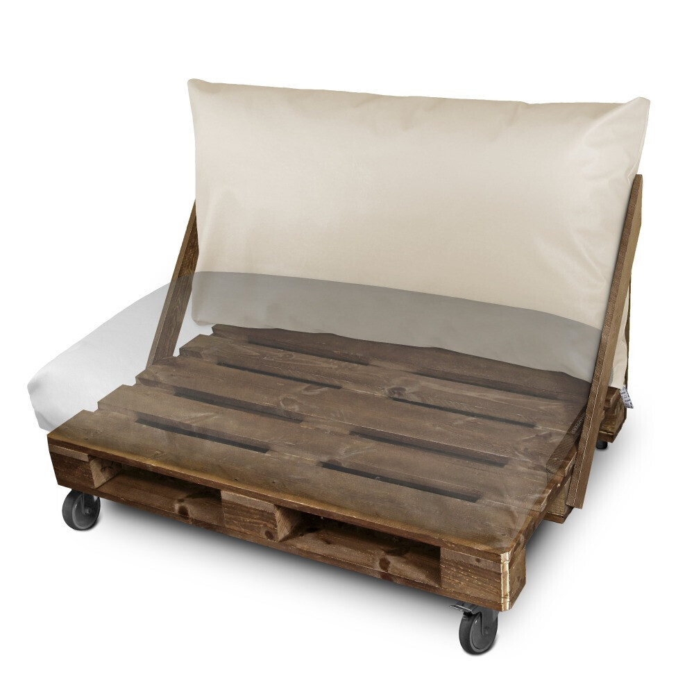 Cuscino per pallet in Similpelle da Esterno Ecrù (2)