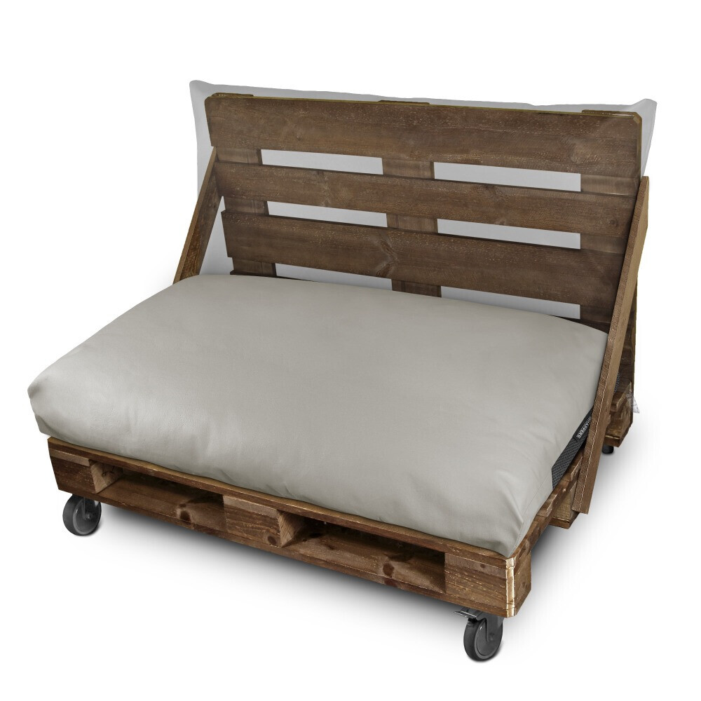 Cuscino per pallet in Similpelle da Esterno Grigio Chiaro (3)