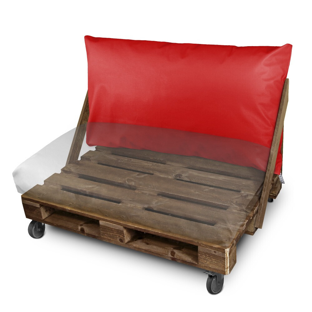 Cuscino per pallet in Similpelle da Esterno Rosso (2)