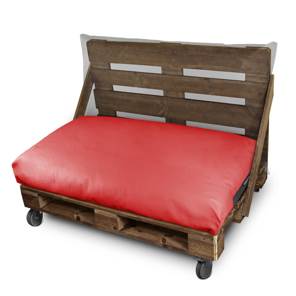 Cuscino per pallet in Similpelle da Esterno Rosso (3)