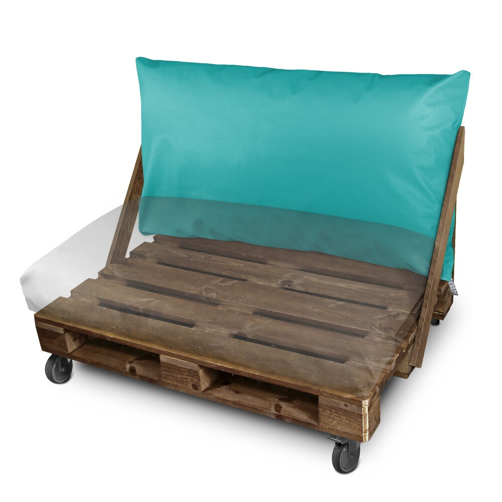 Cuscino per pallet in Similpelle da Esterno Turchese (2)