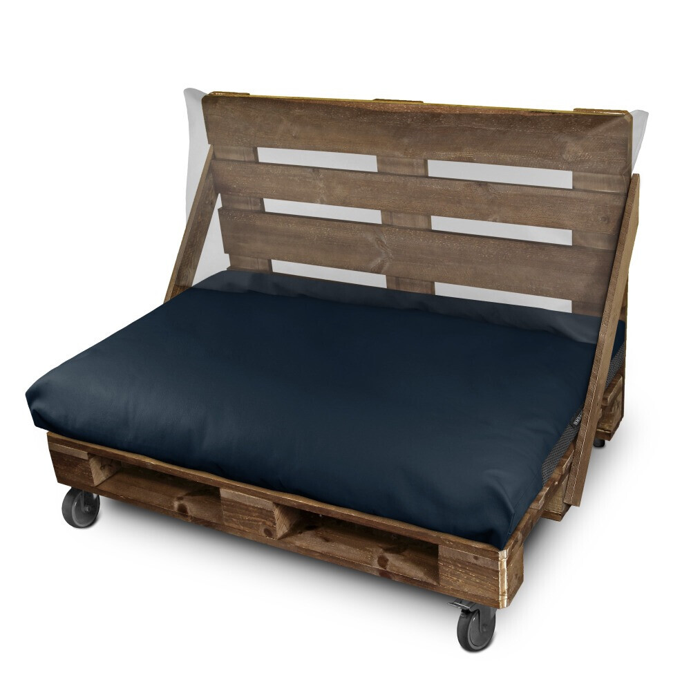 Cuscino per pallet in Similpelle da Esterno Blu scuro (2)