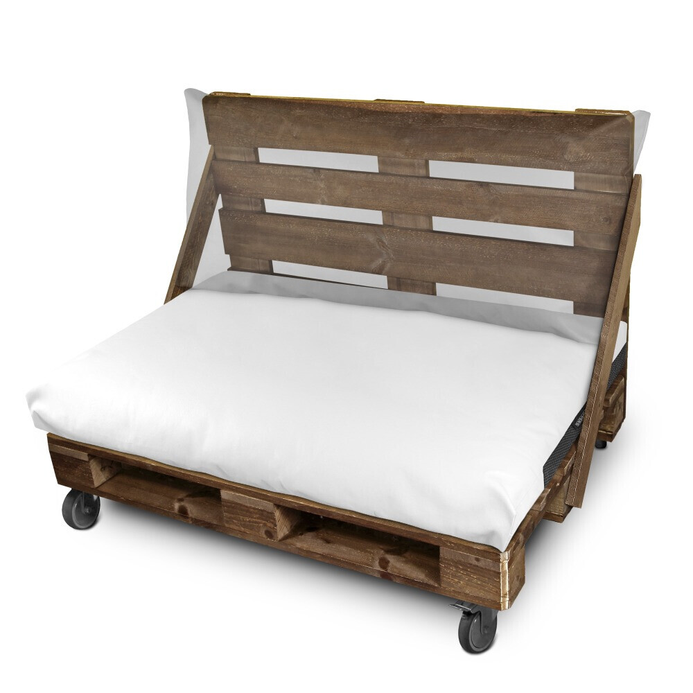 Cuscino per pallet in Similpelle da Esterno Bianco (2)