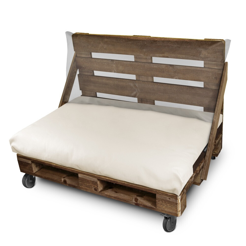 Cuscino per pallet in Similpelle da Esterno Ecrù (2)