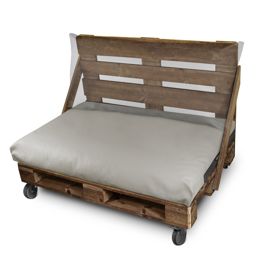 Cuscino per pallet in Similpelle da Esterno Grigio Chiaro (2)