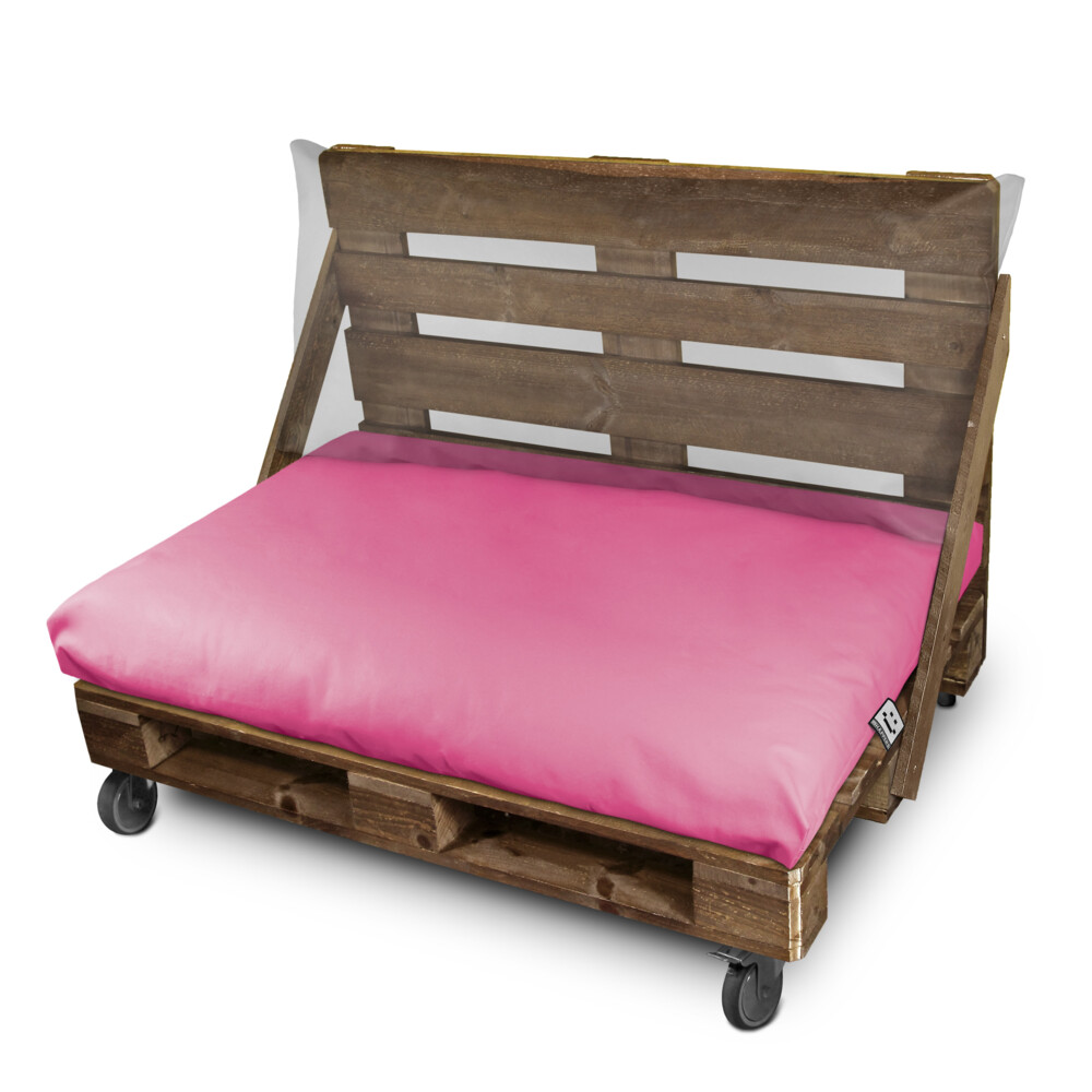 Cuscino per pallet in Similpelle da Esterno Rosa (2)
