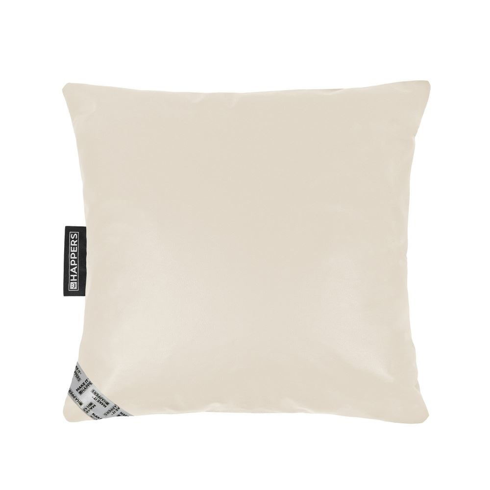 Cuscino in similpelle per esterni Ecrù Happers ()