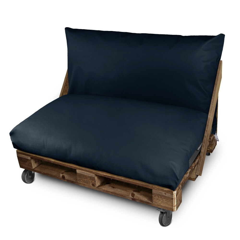 Cuscino per pallet in Similpelle da Esterno Blu scuro (1)