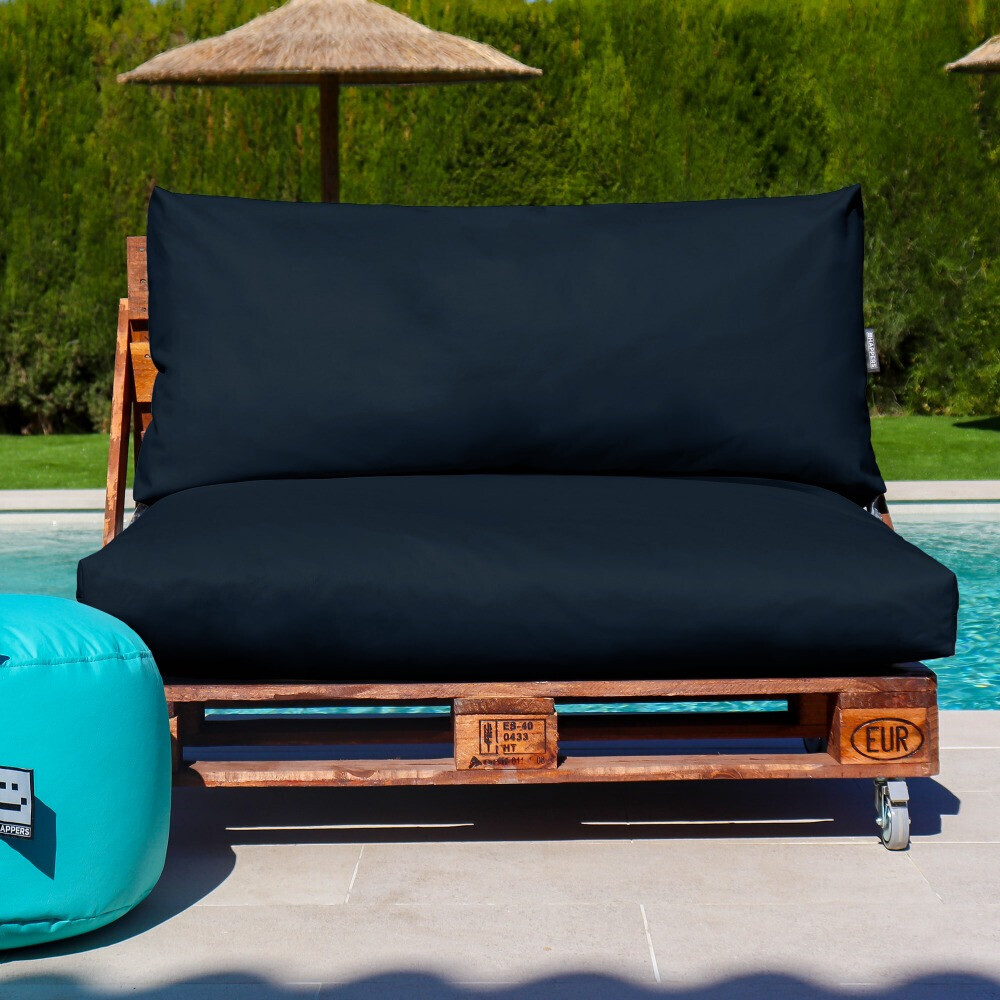 Cuscino per pallet in Similpelle da Esterno Blu scuro (2)