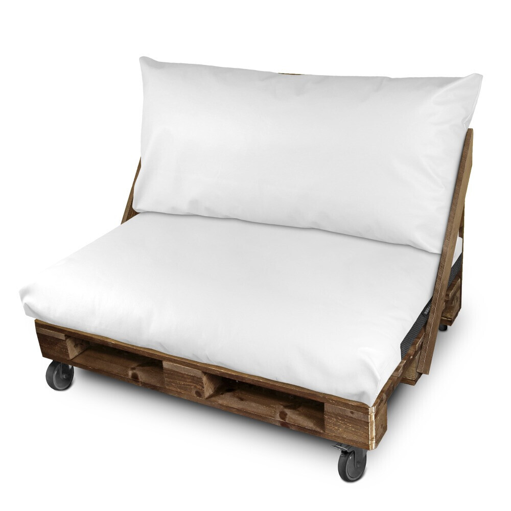 Cuscino per pallet in Similpelle da Esterno Bianco (1)
