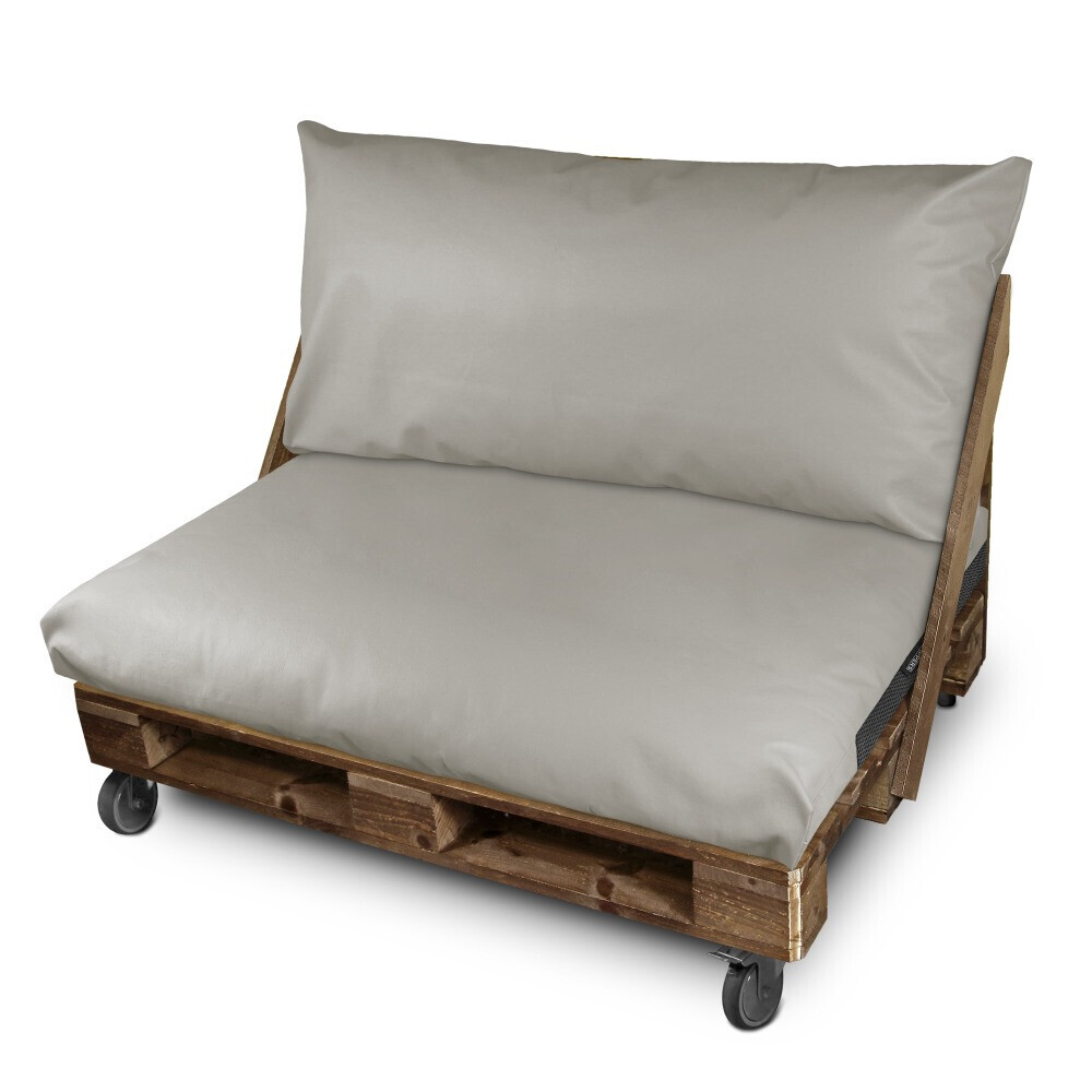 Cuscino per pallet in Similpelle da Esterno Grigio Chiaro (1)