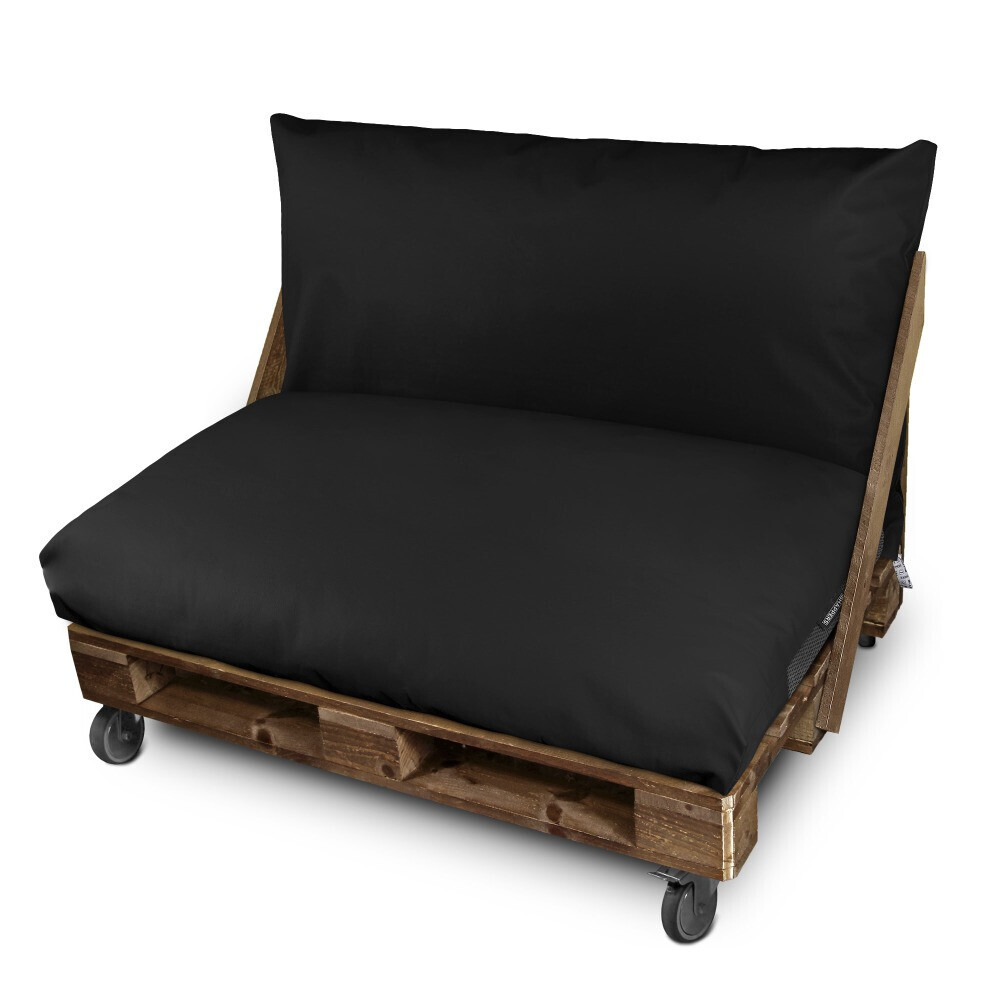 Cuscino per pallet in Similpelle da Esterno Nero (1)