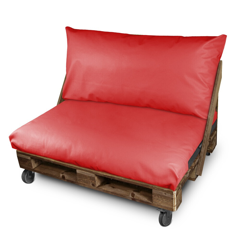 Cuscino per pallet in Similpelle da Esterno Rosso (1)