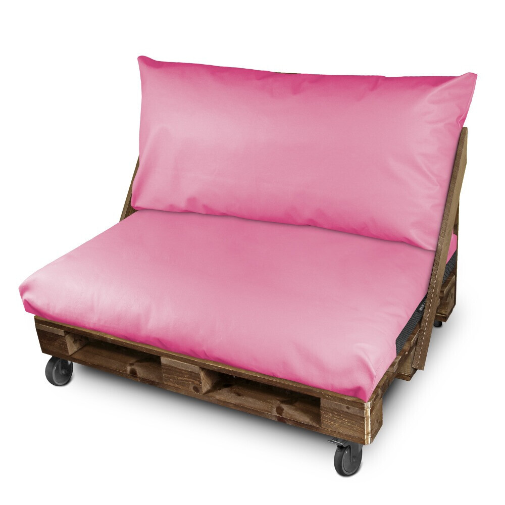 Cuscino per pallet in Similpelle da Esterno Rosa (1)