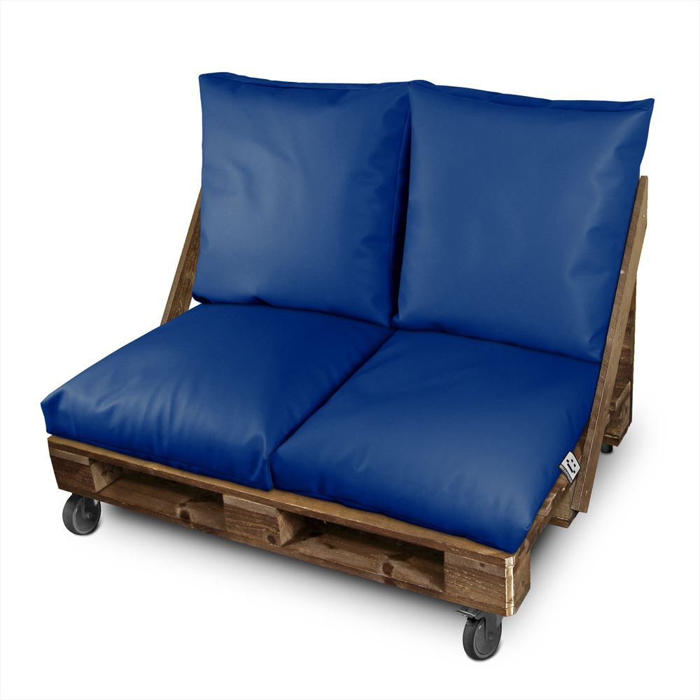Cuscino multiuso da terra o schienale o sedile per pallet all'aperto Blu Happers ()