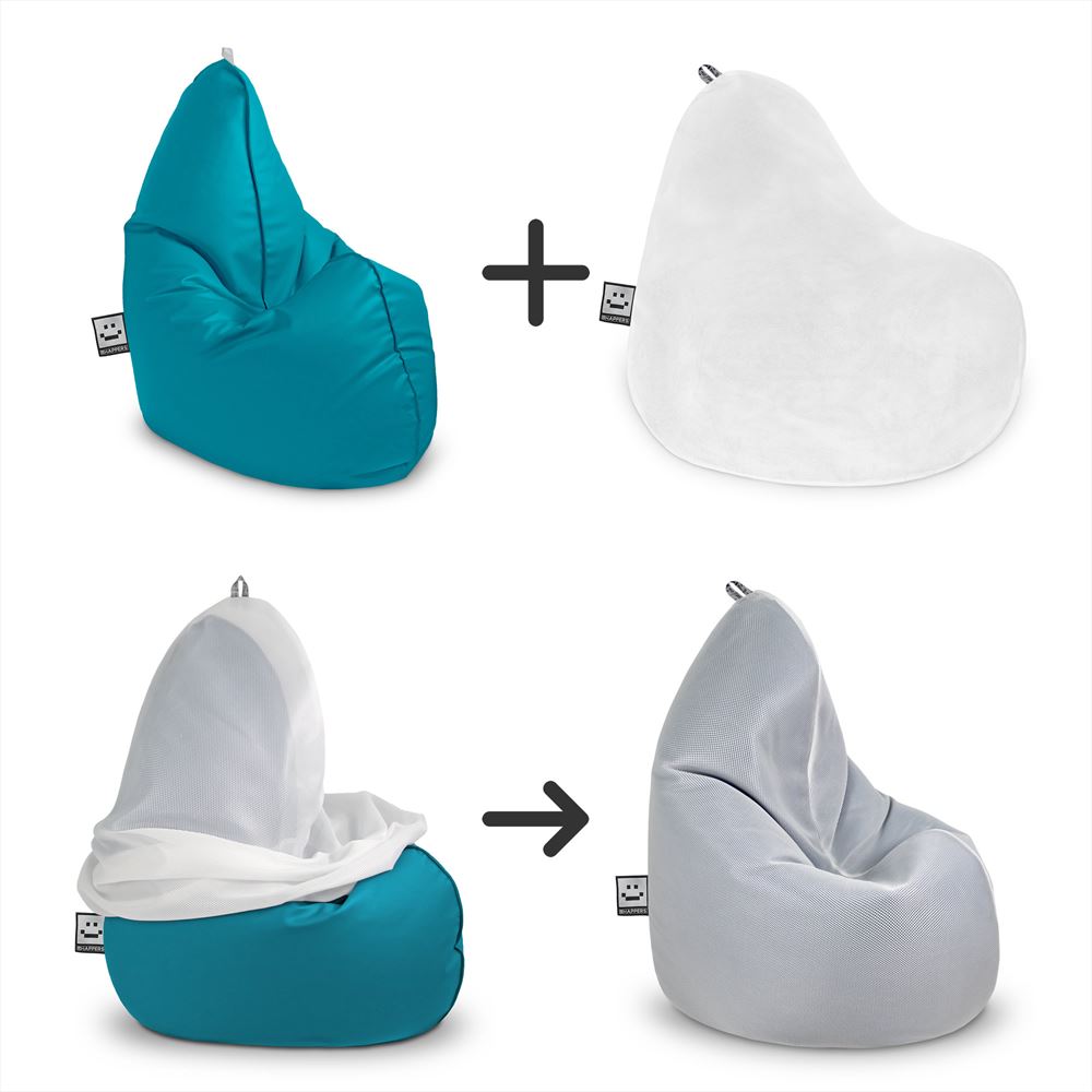 Funda 3D Lavable-Transpirable Azul para Puff Pera Relax Happers (1)