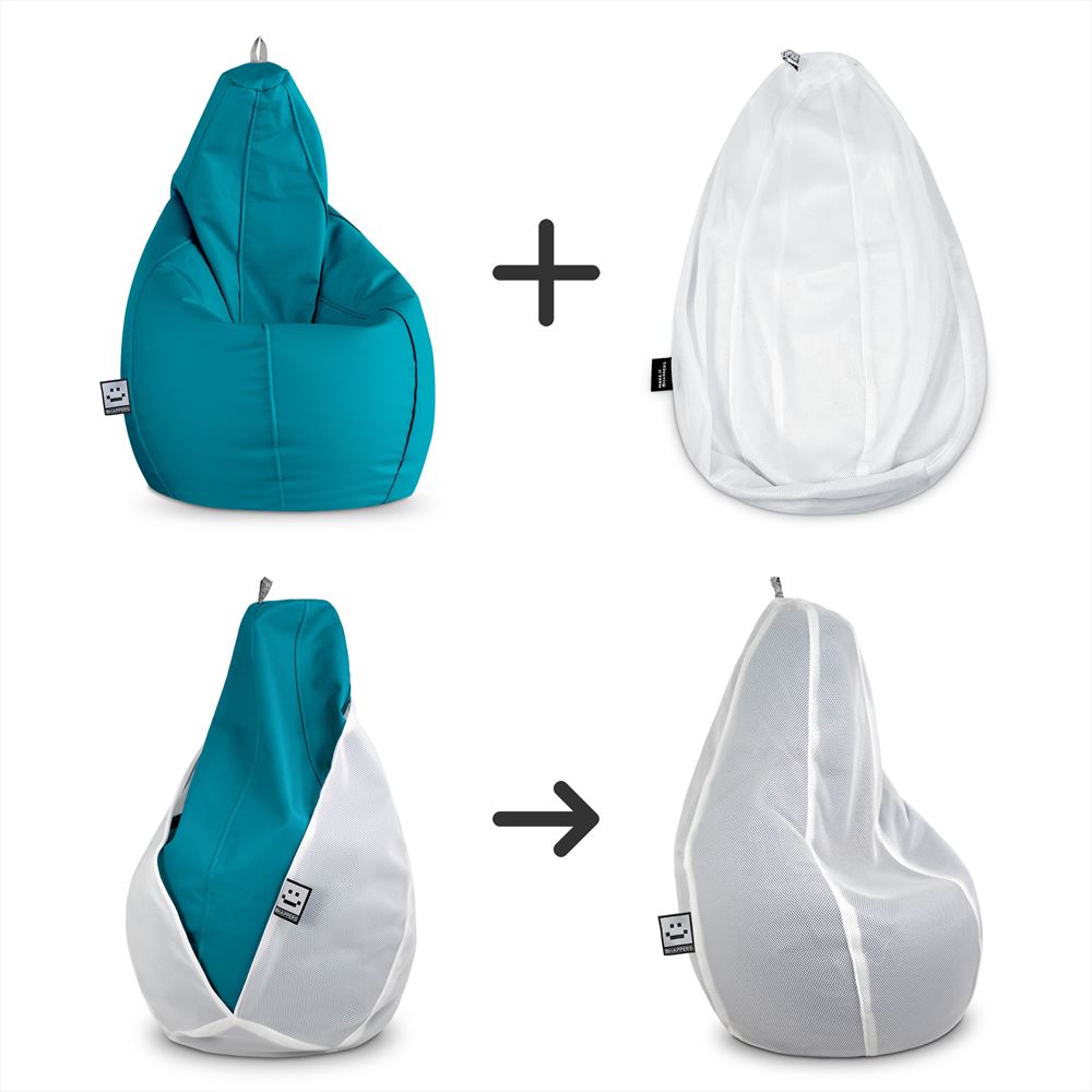 Funda 3D Lavable-Transpirable Marrón para Puff de Pera Happers (1)