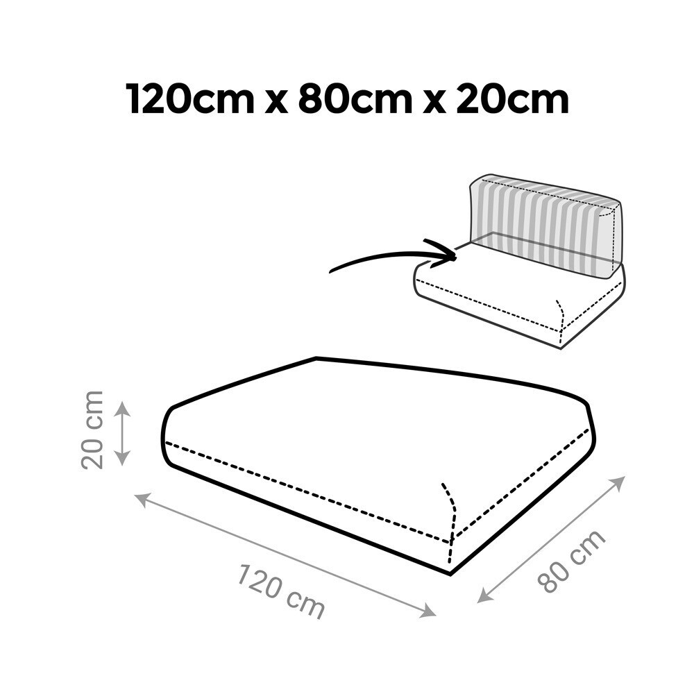 Cuscino per Pallet Toldotex Bianco - Blu (5)