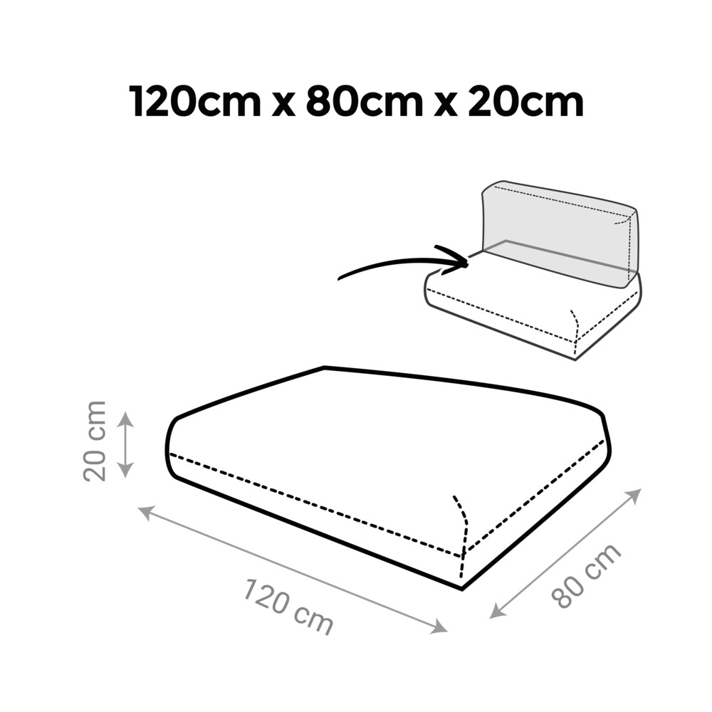 Cuscino per pallet in Similpelle da Esterno Blu scuro (2)