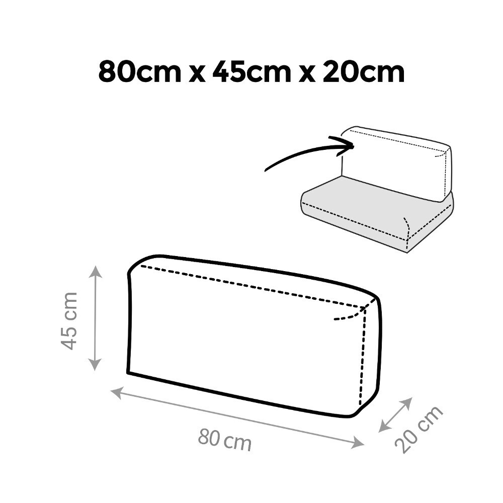 Cuscino per pallet in Similpelle da Esterno Patagonia Grigio (5)