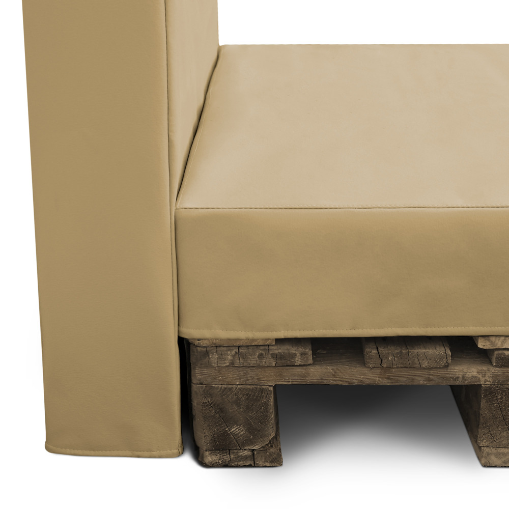 Funda para sofá de palet Beige polipiel para interior (1)
