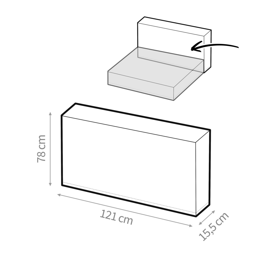 Funda para sofá de palet Beige polipiel para interior (1)