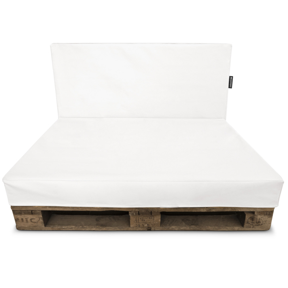Funda para sofá de palet Blanco polipiel para interior ()