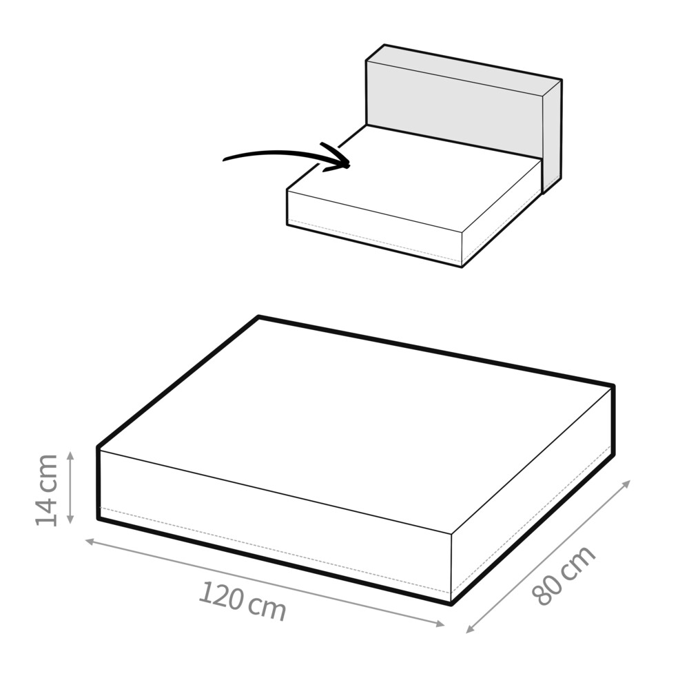 Funda para sofá de palet Gris polipiel para interior (1)