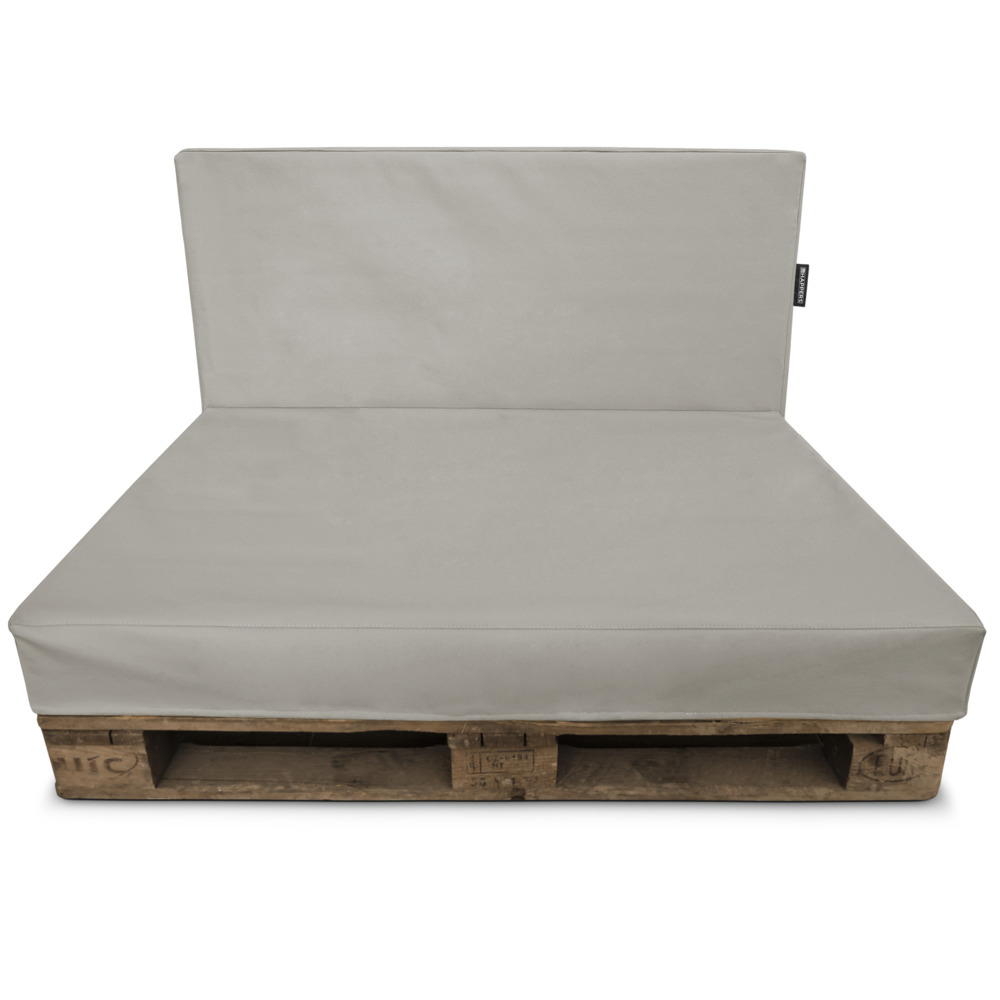 Funda para sofá de palet Gris Claro polipiel para interior ()