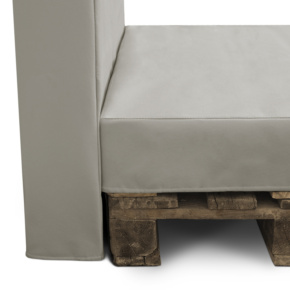 Funda para sofá de palet Gris Claro polipiel para interior (1)