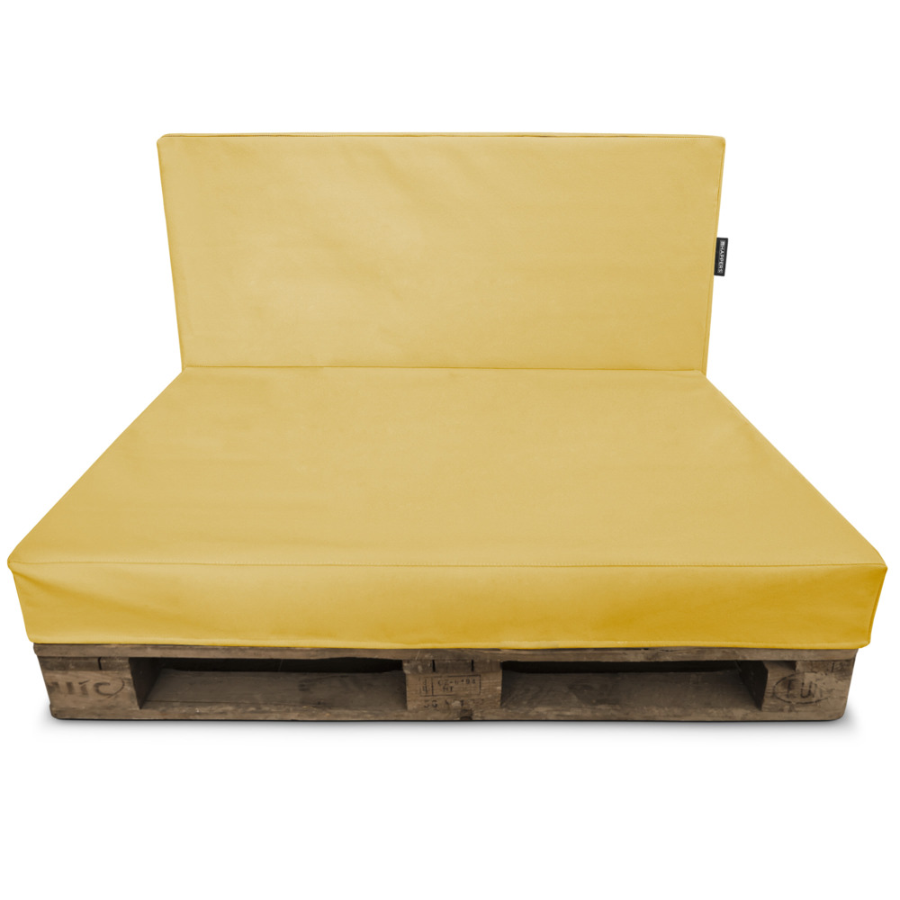 Funda para sofá de palet Mostaza polipiel para interior ()