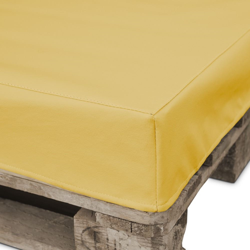 Funda para sofá de palet Mostaza polipiel para interior (5)