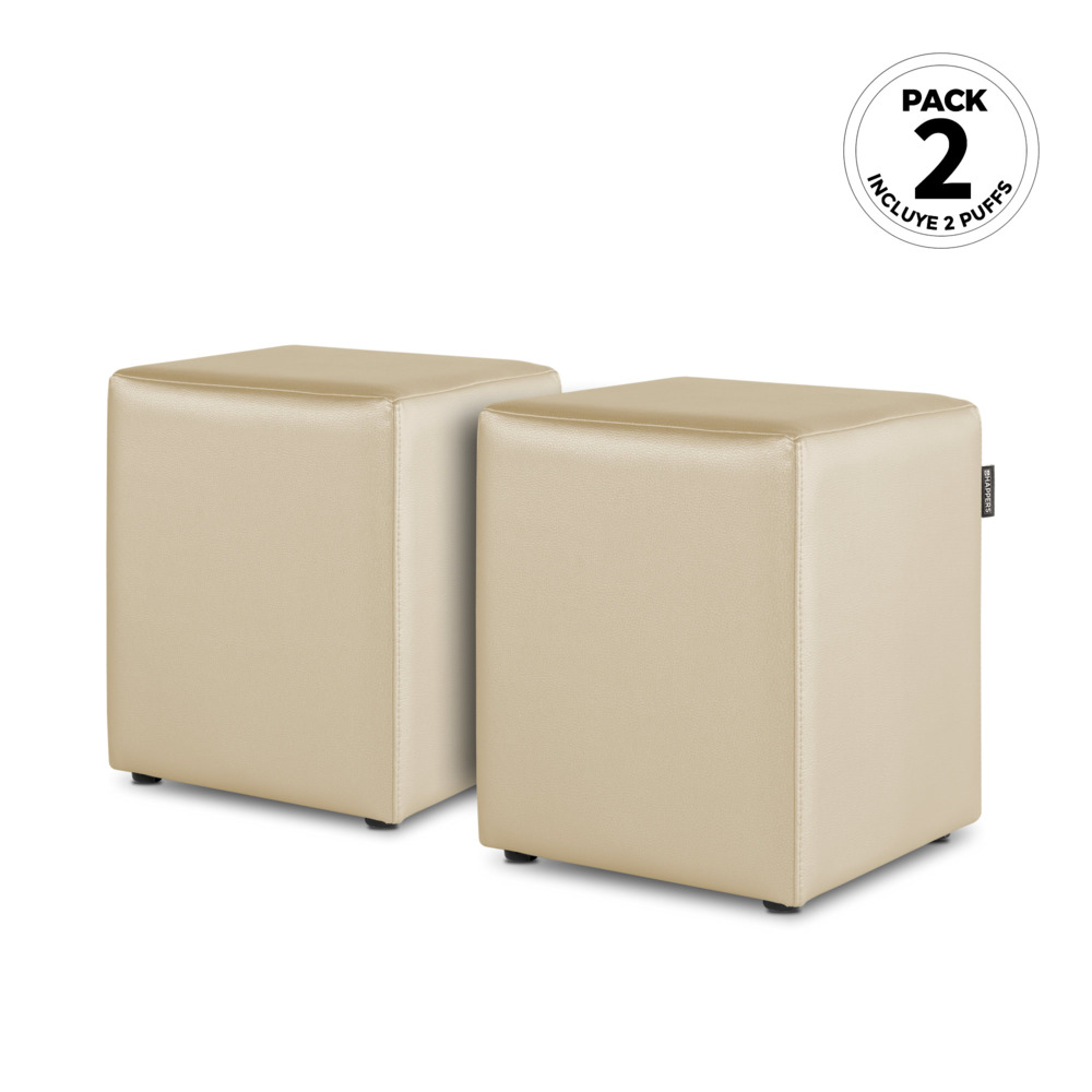 Puff Cubo Polipiel Crudo (1)