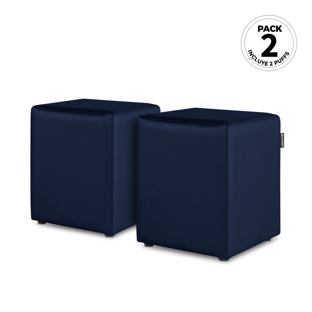 Puff Cubo Polipiel Marino (1)
