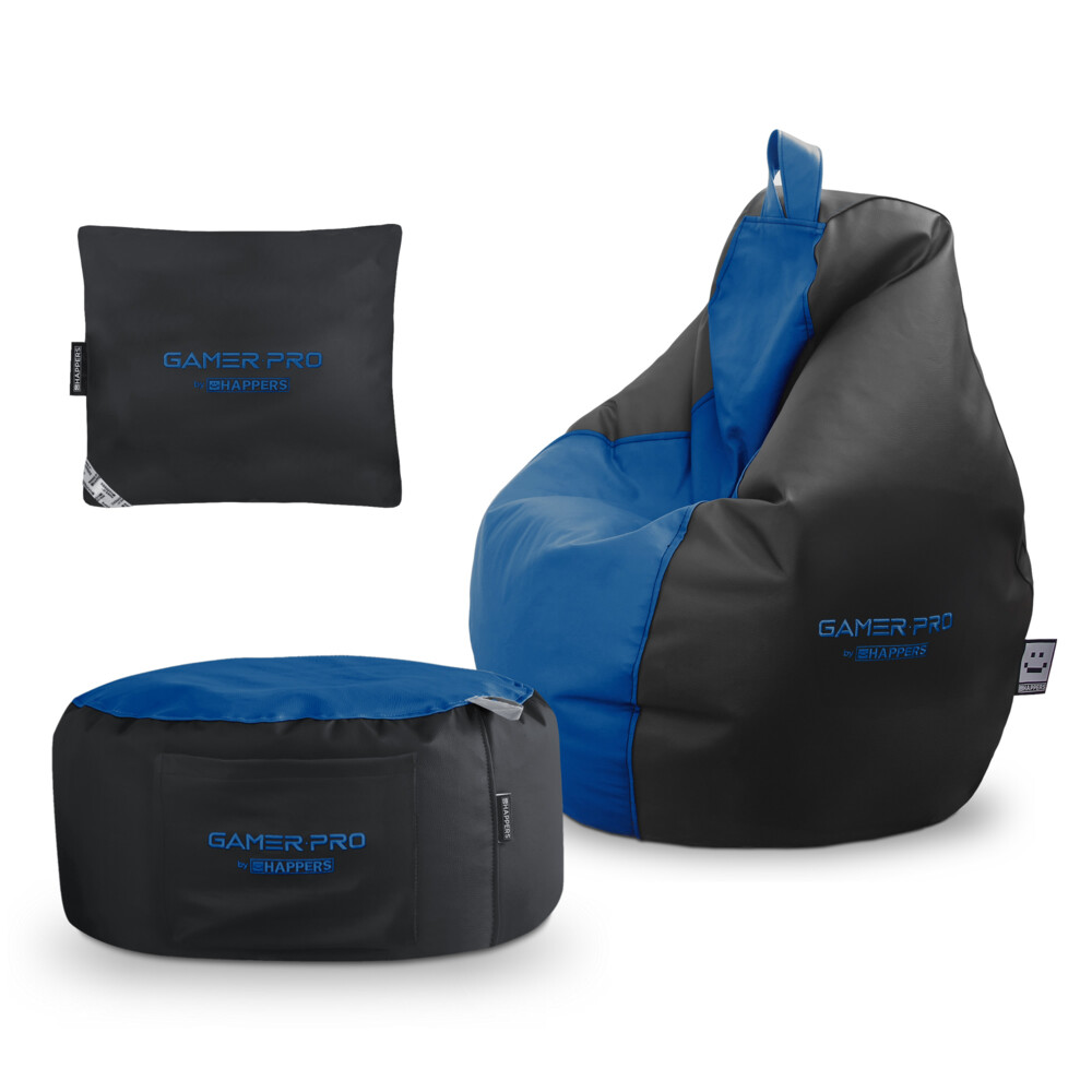Pack Gaming Blu: Pouf Gaming PRO + Poggiapiedi + Cuscino ()